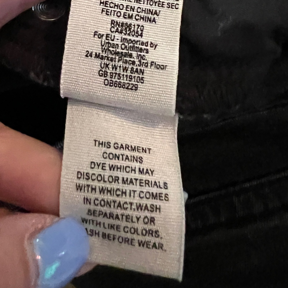 FREE PEOPLE 28 Great Heights Frayed Skinny Jeans Black Charcoal - Picture 10 of 14